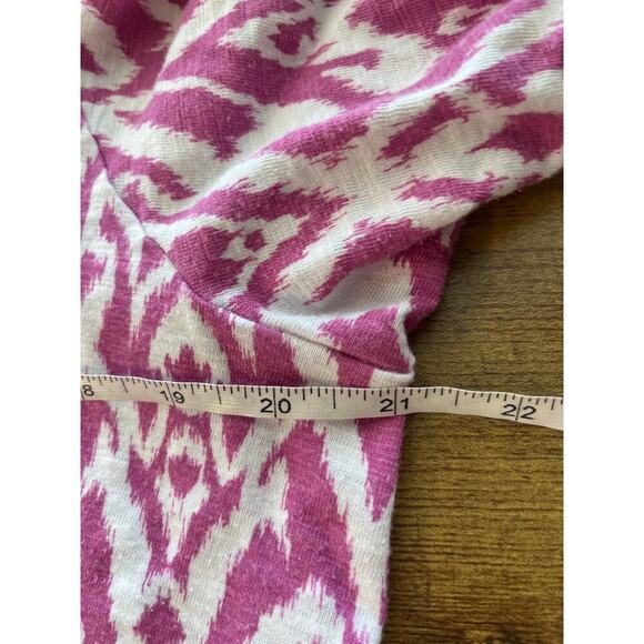 Chico's Womens 2/L Magenta/White Pullover Blouse Boho/Southwestern Rodeo - Picture 4 of 7